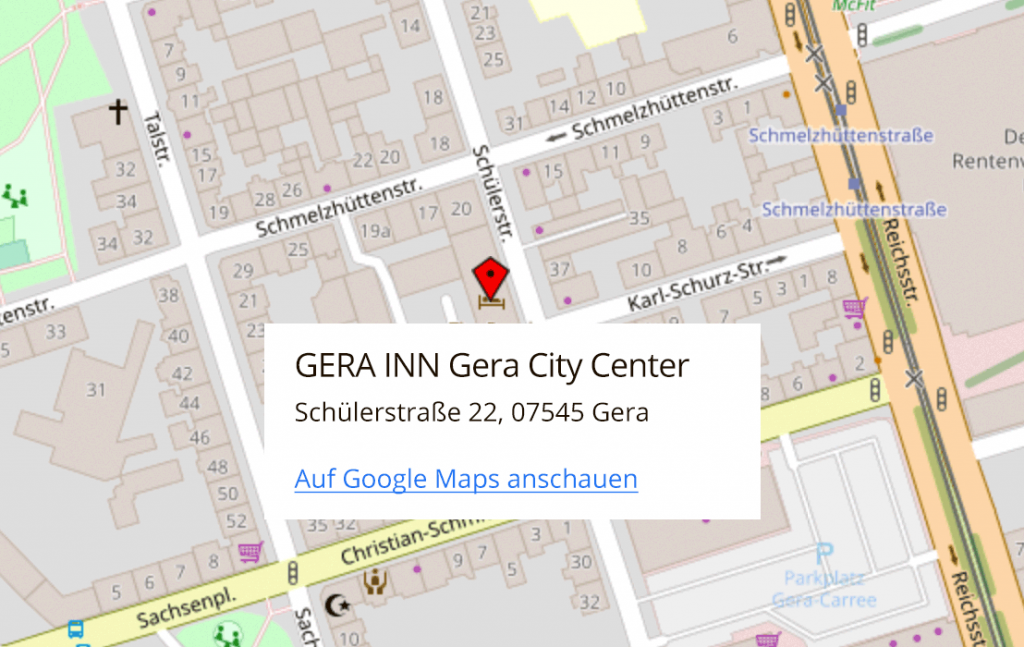 Karte Gera Inn Gera City Center